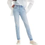 Reduzierte LEVI'S 501 Slim Fit Jeans aus Denim enganliegend für Damen Weite 32 