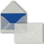 Weiße transparente Briefumschläge aus Papier 