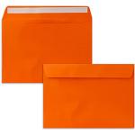 Orange Briefumschläge ohne Fenster mit Weihnachts-Motiv DIN C5 aus Papier 