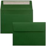 Dunkelgrüne Briefumschläge ohne Fenster DIN C6 aus Papier 