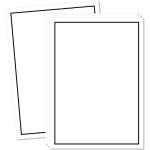 Schwarze Grußkarten DIN A4, 90g, 50 Blatt aus Papier 