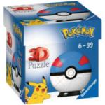 54 Teile Ravensburger 3D Puzzle Ball Pokémon Pokéball Superball 11265