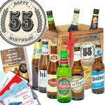 55. Geburtstagsgeschenk/Bierpaket mit Bieren der W