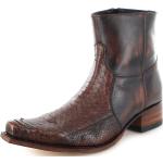 Dunkelbraune Sendra Boots Exotic Cowboy-Boots & Cowboystiefeletten aus Schlangenleder 