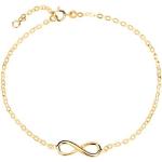 Goldene UNIQUE Infinity Armbänder & Unendlich Armbänder aus Gold für Damen 