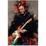 5D Diamant Painting Set FüR Erwachsene Und Kinder Eric Clapton 4 Musiker Gitarrist Poster DIY Diamond Painting Kristall Strass Diamant Stickerei GemäLde 15.7"x19.7"(40x50cm) Kein Rahmen