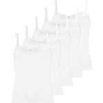 Weiße Bestickte ESGE Damenträgerhemden & Damenachselhemden 5-teilig 