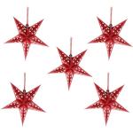 Reduzierte Rote Sterne Pendelleuchten & Pendellampen mit Halloween-Motiv aus Papier 