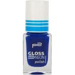 5x P2 Gloss goes NEON polish Nr. 070 skycoaster Inhalt: 10ml Nail Polish Top Coat Effekt Lack für trendy Nails