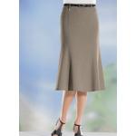 Sandfarbene Melierte Maxi Taft-Röcke mit Strass aus Taft für Damen Größe XL 