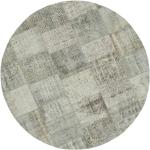 Graue Vintage Runde Wollteppiche 180 cm aus Wolle 