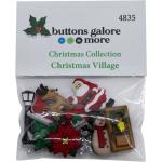 6 Pack Buttons Galore Christmas Themed Buttons-Christmas Village 13/Pkg CBTP-483