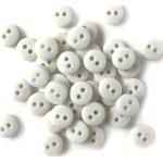 6 Pack Buttons Galore Tiny Buttons-White GBTB-1556