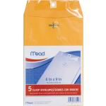6 Pack Mead Clasp Envelopes 6"X9" 5/Pkg-Heavy Kraft 76010