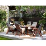 Reduzierte Braune Rustikale Gartenstühle & Balkonstühle aus Holz gepolstert Breite 50-100cm, Höhe 150-200cm 
