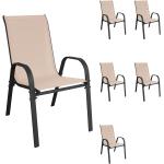 Anthrazitfarbene Mojawo Gartenstühle Metall pulverbeschichtet aus Polyrattan stapelbar Breite 50-100cm, Höhe 0-50cm, Tiefe 50-100cm 4-teilig 