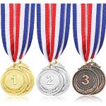 TOYANDONA 3 Stück Metall Gewinner Gold Silber Bronze Award Medaillen für Sport Buchstabierwettbewerbe Wettbewerbe Party