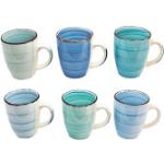 6 Tassen Kaffeebecher Kaffeetasse Kaffeetassen Set Becher Tasse Blau 4260488827117 (2961)