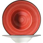 Rote Bonna Runde Pastateller aus Porzellan mikrowellengeeignet 