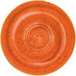 Orange Bonna Runde Untertassen aus Porzellan mikrowellengeeignet 