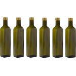 Goldene Rechteckige Öl Flaschen & Essig Flaschen aus Glas mit Deckel 6-teilig 
