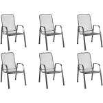 Anthrazitfarbene MFG Gartenstühle Metall aus Polyrattan stapelbar Breite 50-100cm, Höhe 50-100cm, Tiefe 50-100cm 