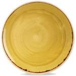 Churchill 6 x Teller flach coup 32cm STONECAST mustard seed yellow - gelb SMSSEV121
