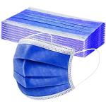 Blaue Atmungsaktive Mundschutzmasken & OP-Masken Einweg Einheitsgröße 60-teilig 