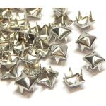 100x 6mm Nieten Ziernieten Metall DIY Rundnieten Kegelnieten Silber Farbe R SODIAL