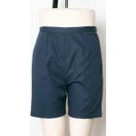 Dunkelblaue Pin Up High Waist Shorts mit Hongkong-Motiv aus Nylon für Damen Größe S 