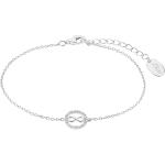 Silberne Infinity Armbänder & Unendlich Armbänder mit Zirkonia für Damen 