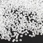 6500 Stücke Glas Rocailles Perlen 2mm Opak, Matt, 11/0, Pony Perlen, Opak gelüstert, Opaque Seed Beads (Weiß)