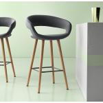Reduzierte Braune Brayden Studio Barhocker & Barstühle aus Massivholz gepolstert Breite 0-50cm, Höhe 50-100cm 