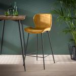 Reduzierte Gelbe Barhocker & Barstühle aus Metall gepolstert Breite 50-100cm, Höhe 0-50cm 