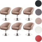 Beige Moderne Mendler Designer Stühle aus Kunstleder höhenverstellbar Breite 50-100cm, Höhe 50-100cm, Tiefe 50-100cm 6-teilig 
