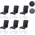 Schwarze Mendler Konferenzstühle & Besucherstühle aus Leder Breite 0-50cm, Höhe 50-100cm, Tiefe 50-100cm 6-teilig 