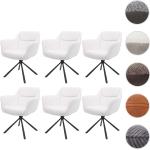 Weiße Mendler Designer Stühle aus Textil gepolstert Breite 50-100cm, Höhe 50-100cm, Tiefe 50-100cm 6-teilig 