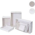 6er Set Holzbox HWC-C20, Dekokiste Aufbewahrung Holzkiste, Shabby-Look Vintage ' weiß shabby