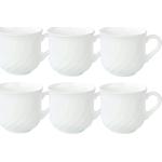 Weiße Bormioli Rocco Kaffeetassen-Sets 180 ml 6-teilig 6 Personen 