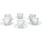 Weiße Moderne Runde Kaffeetassen-Sets 200 ml aus Porzellan 6-teilig 6 Personen 
