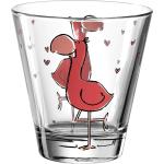 Bunte LEONARDO Glasserien & Gläsersets mit Flamingo-Motiv aus Glas 6-teilig 6 Personen 