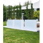 Weiße Moderne VIVANNO ELEMENTO Pflanzkübel & Blumentöpfe matt aus Glasfaser Outdoor 6-teilig 