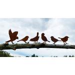 18 cm Deko-Vögel für den Garten aus Holz 6-teilig 