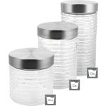Silberne Mehldosen aus Glas lebensmittelecht 6-teilig 