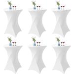 Reduzierte Weiße Runde Runde Tischdecken 110 cm aus Polyester maschinenwaschbar 6-teilig 