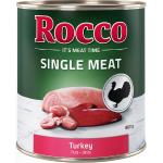 6x 800g Single Meat Pute Rocco Hundefutter nass