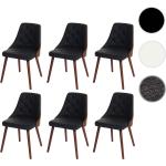 Schwarze Mendler Konferenzstühle & Besucherstühle aus Kunstleder Breite 0-50cm, Höhe 50-100cm, Tiefe 50-100cm 6-teilig 