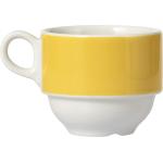 Gelbe Kaffeetassen aus Porzellan 