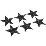 7,5 x 7,5 cm Patches Aufbügeln schwarz Aufnäher / Bügelbild Stern 