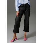 Schwarze Casual ANISTON Ankle-Jeans aus Baumwollmischung für Damen Größe XL 